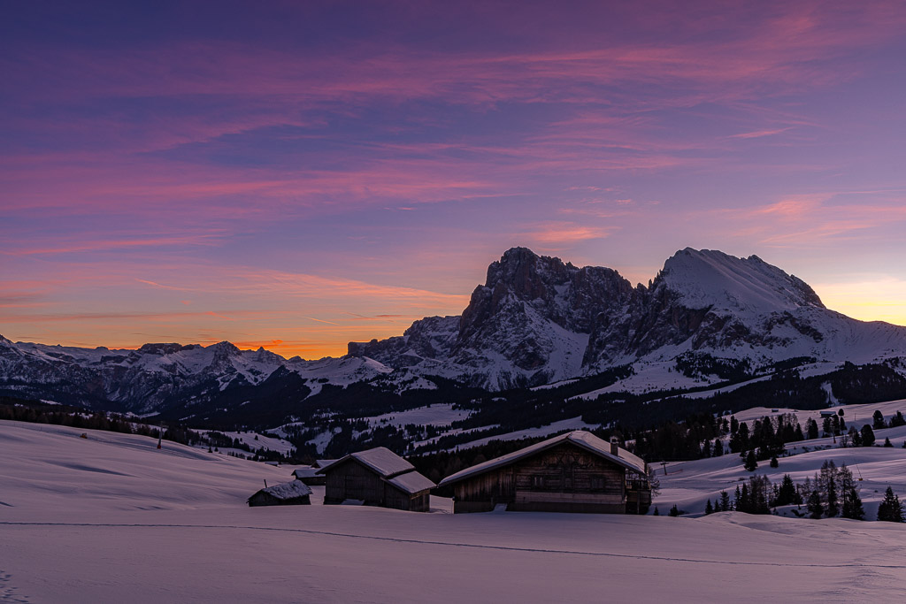 Sonnenaufgang auf der Seiser Alm