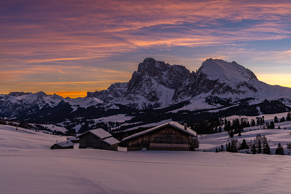 Sonnenaufgang auf der Seiser Alm