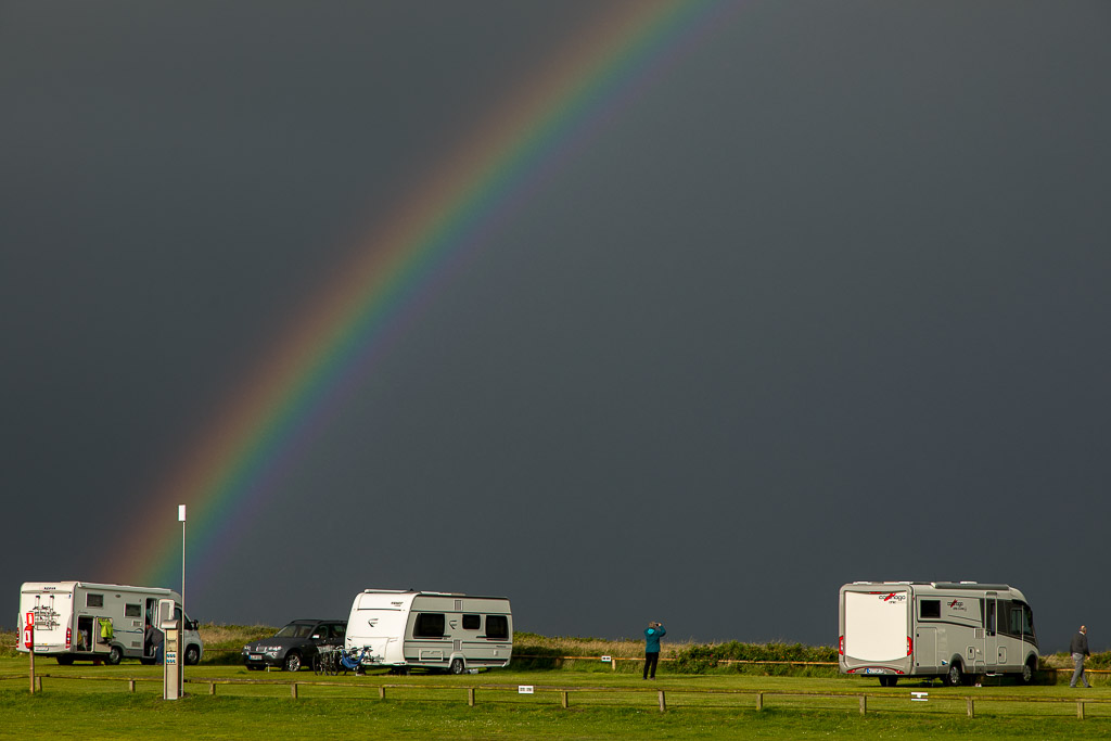 Regenbogen am Campingplatz Hirtshals