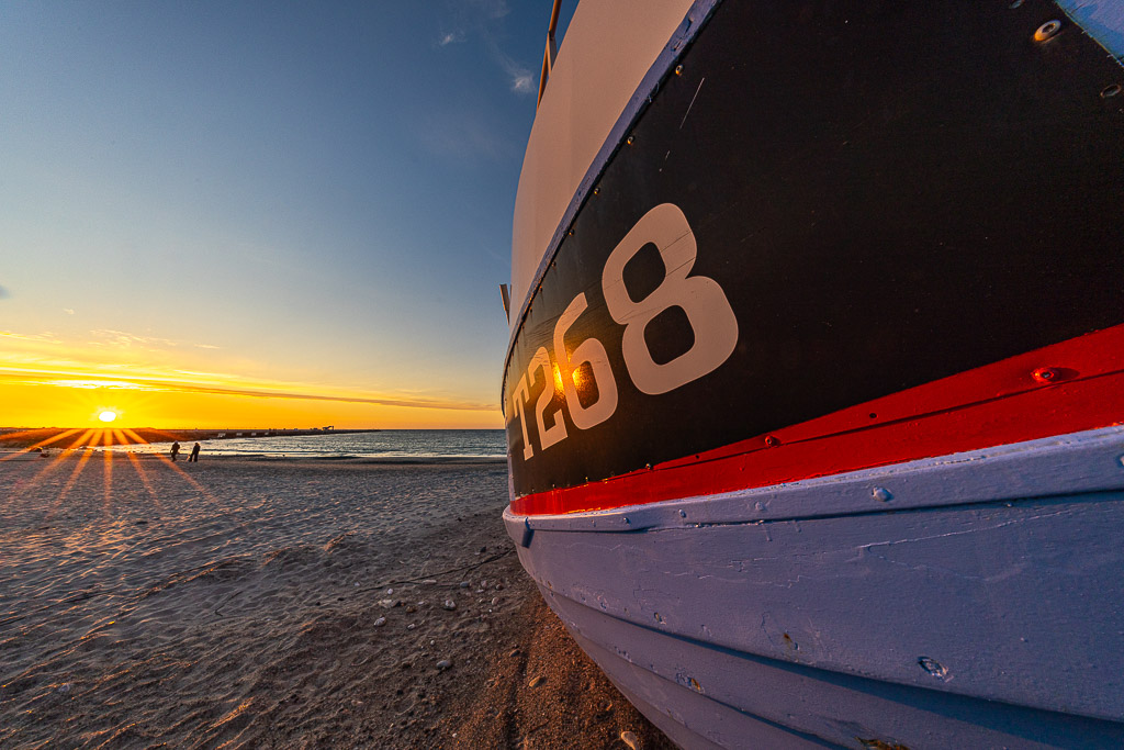 Abend am Hafen Vorupör