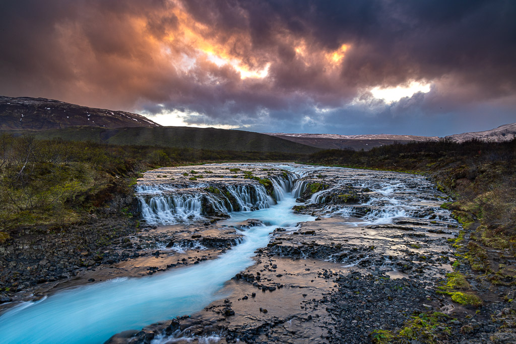 Bruarfoss am Abend