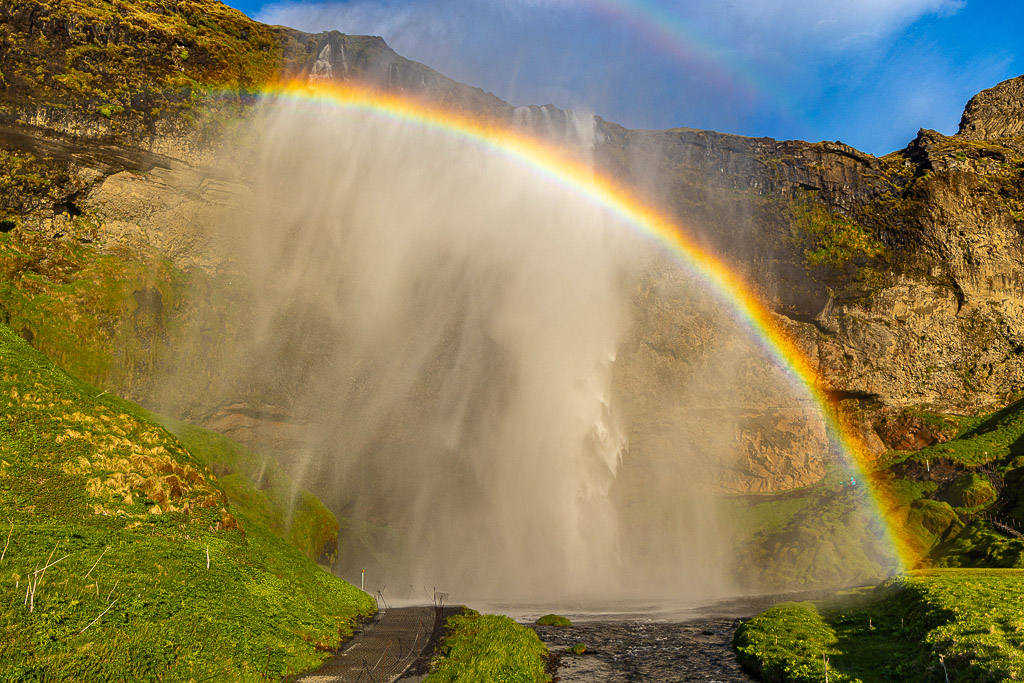 Seljalandsfoss im Abendlicht