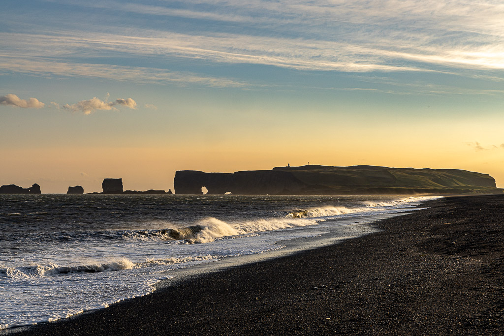 Abend am Reynisfjara Beach