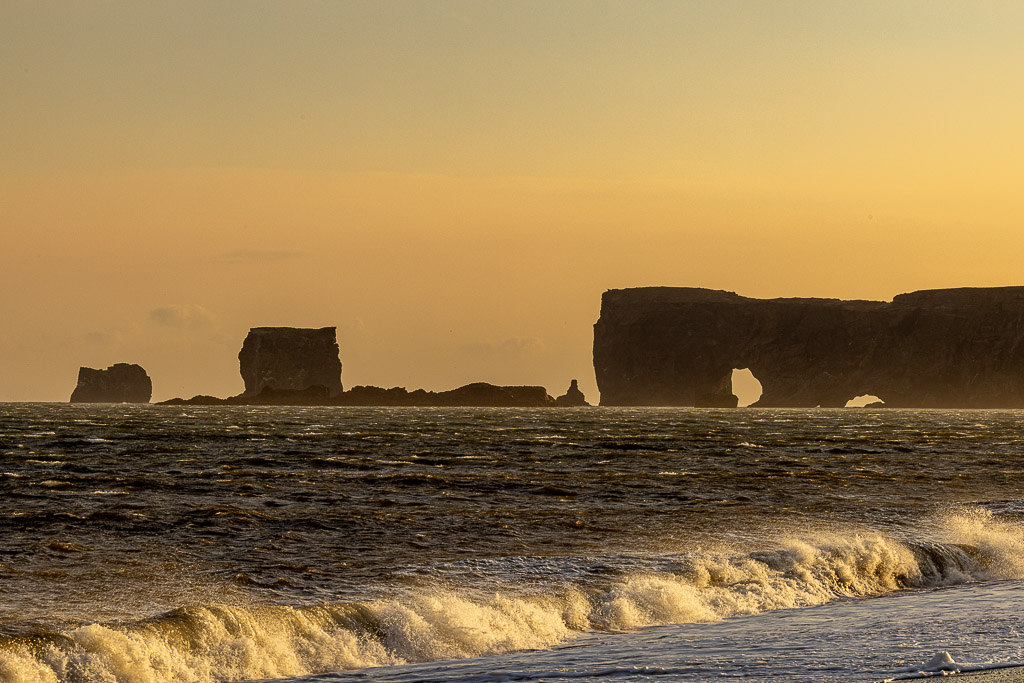 Abend am Reynisfjara Beach