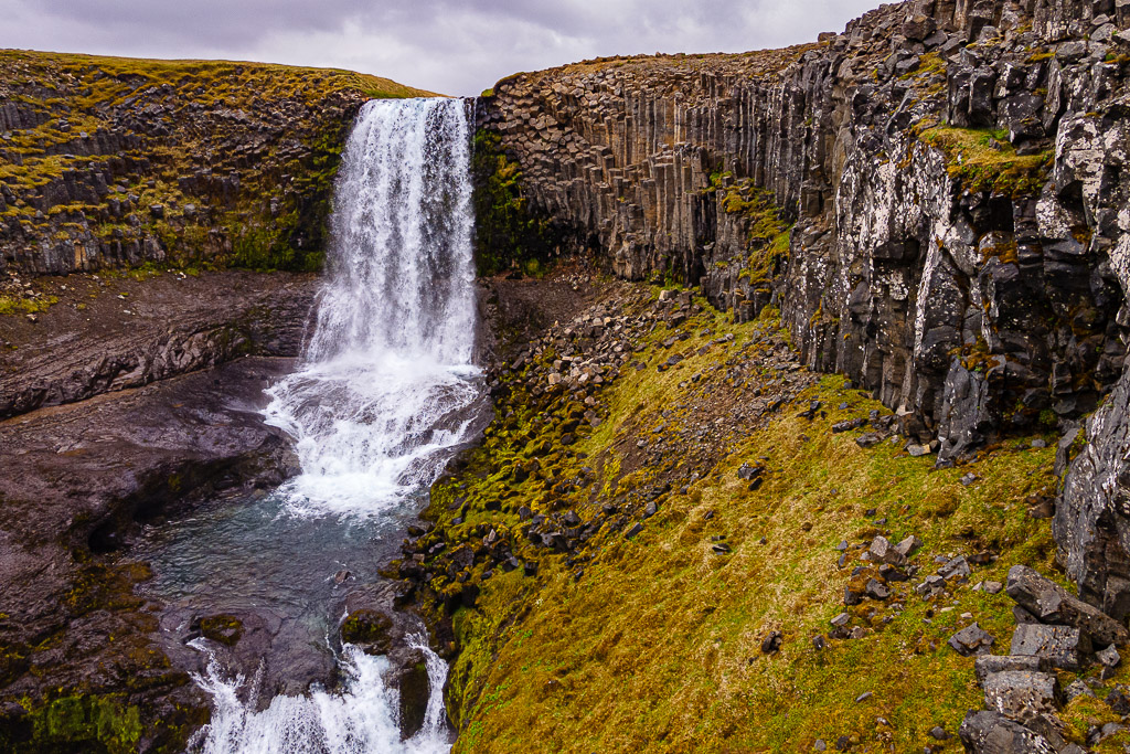 Aerial Svöðufoss