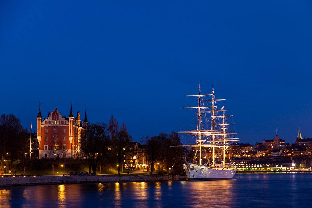 Skabsholmen in der Blauen Stunde