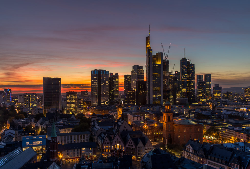 Sunset auf dem Dom Frankfurt