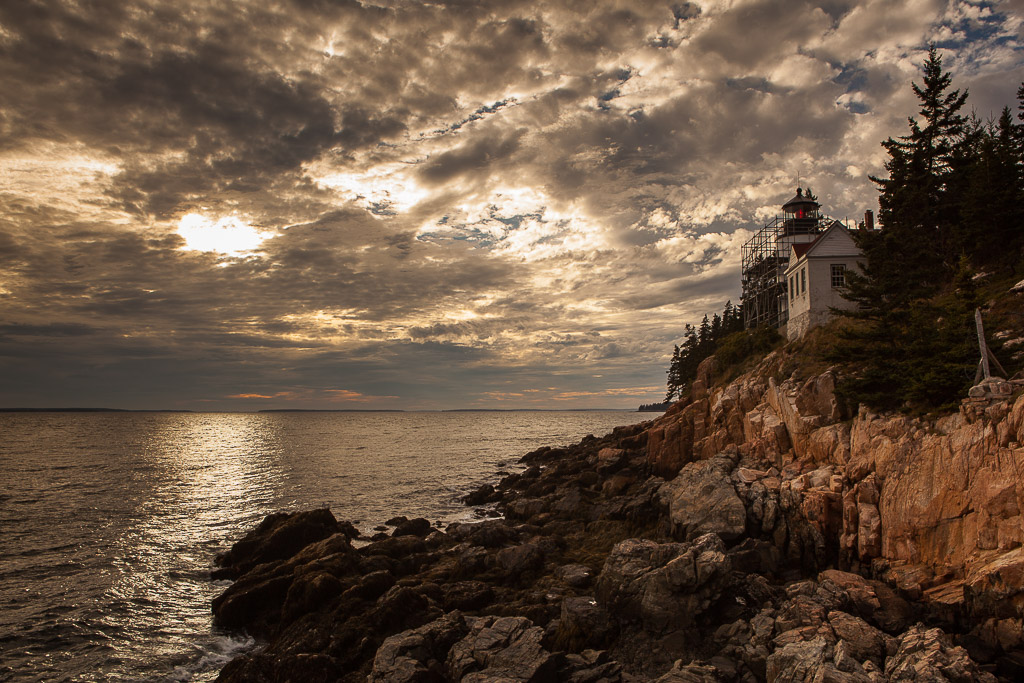 Bass Harbor Head Lighthouse beim Sonnenuntergang