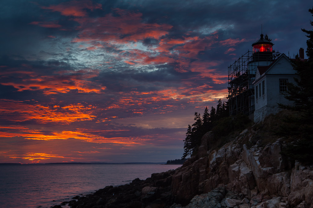 Bass Harbor Head Lighthouse beim Sonnenuntergang